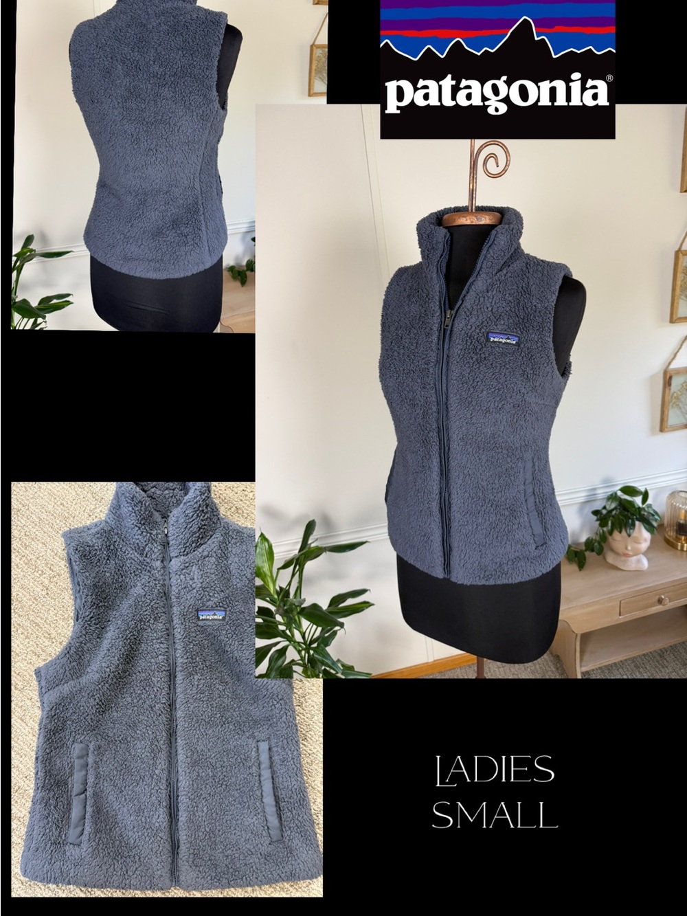 Patagonia Women’s Charcoal Gray Fleece Vest